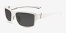 Ion White Eco-friendlySunglass Frames from EyeBuyDirect, Angle View