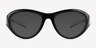 Bedrock Shiny Black Eco-friendlySunglass Frames from EyeBuyDirect, Front View