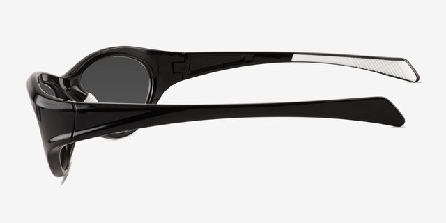 Bedrock Shiny Black Eco-friendlySunglass Frames from EyeBuyDirect, Side View