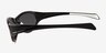 Bedrock Shiny Black Eco-friendlySunglass Frames from EyeBuyDirect, Side View