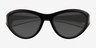 Bedrock Shiny Black Eco-friendlySunglass Frames from EyeBuyDirect, Closed View