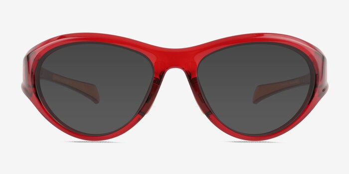 Bedrock Clear Red Eco-friendly Sunglass Frames from EyeBuyDirect