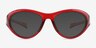 Bedrock Clear Red Eco-friendlySunglass Frames from EyeBuyDirect, Front View