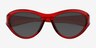 Bedrock Clear Red Eco-friendlySunglass Frames from EyeBuyDirect, Closed View