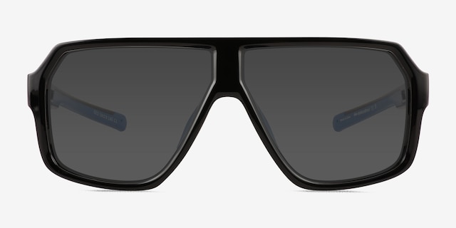 Geo Black Eco-friendlySunglass Frames from EyeBuyDirect, Front View