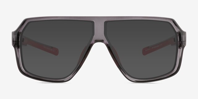 Geo Clear Gray PlasticSunglass Frames from EyeBuyDirect, Front View