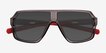 Geo Clear Gray PlasticSunglass Frames from EyeBuyDirect, Closed View