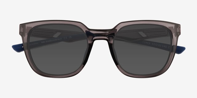 Force Clear Gray PlasticSunglass Frames from EyeBuyDirect, Closed View