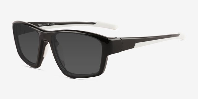 Optic Black Eco-friendlySunglass Frames from EyeBuyDirect, Angle View