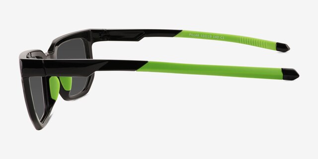 Pillar Black Eco-friendlySunglass Frames from EyeBuyDirect, Side View