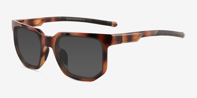 Pillar Tortoise PlasticSunglass Frames from EyeBuyDirect, Angle View