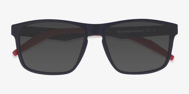 Oates Black PlasticSunglass Frames from EyeBuyDirect, Closed View