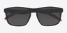 Oates Black PlasticSunglass Frames from EyeBuyDirect, Closed View