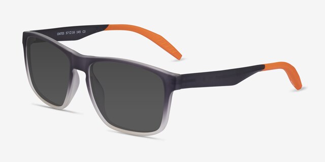 Oates Clear Gray PlasticSunglass Frames from EyeBuyDirect, Angle View