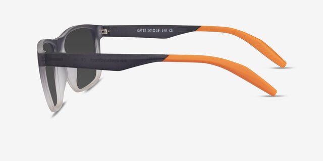 Oates Clear Gray PlasticSunglass Frames from EyeBuyDirect, Side View