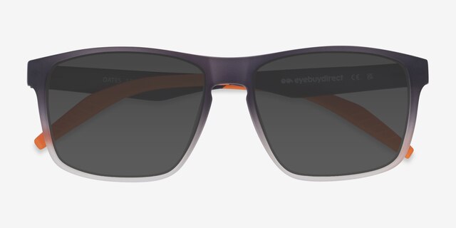 Oates Clear Gray PlasticSunglass Frames from EyeBuyDirect, Closed View