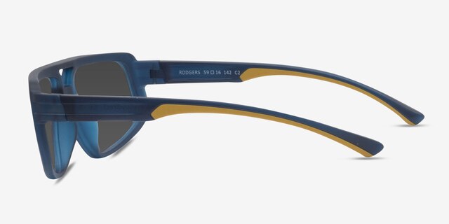 Rodgers Navy PlasticSunglass Frames from EyeBuyDirect, Side View