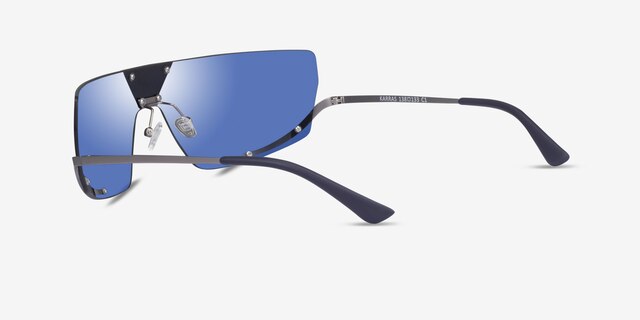 Karras Silver MetalSunglass Frames from EyeBuyDirect, Side View