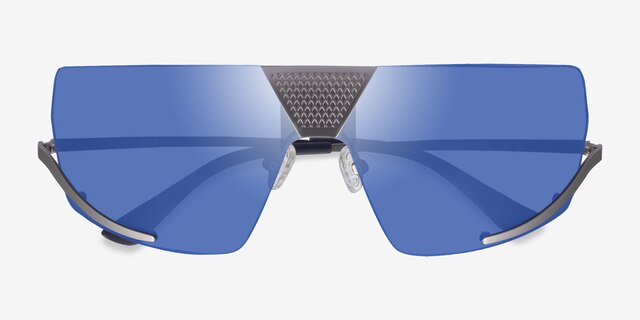 Karras Silver MetalSunglass Frames from EyeBuyDirect, Closed View