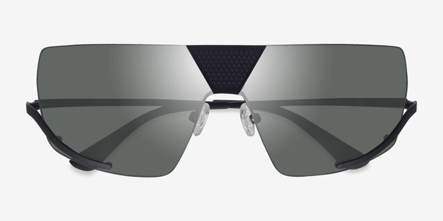 Karras Black MetalSunglass Frames from EyeBuyDirect, Closed View