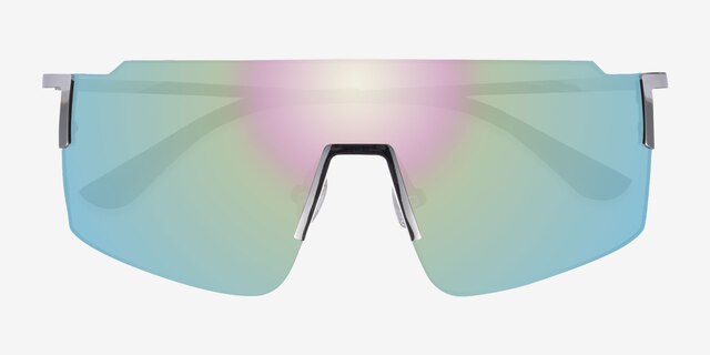 Ward Silver MetalSunglass Frames from EyeBuyDirect, Closed View