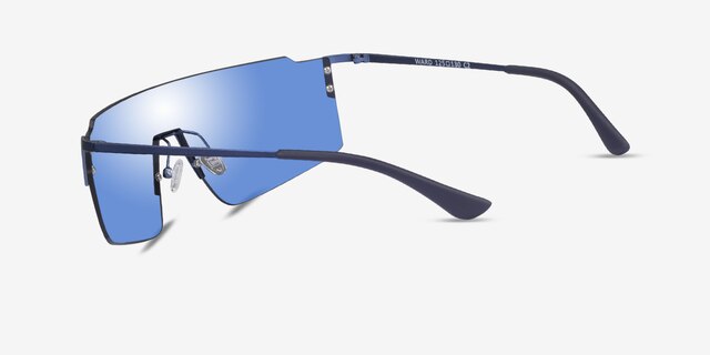 Ward Navy MetalSunglass Frames from EyeBuyDirect, Side View