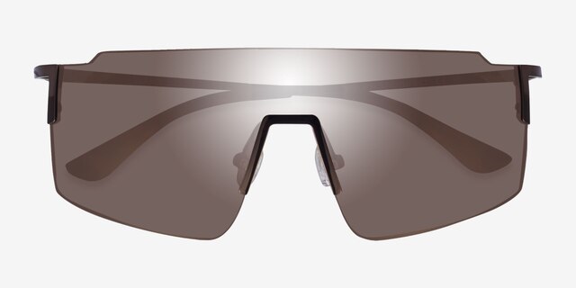 Ward Bronze MetalSunglass Frames from EyeBuyDirect, Closed View
