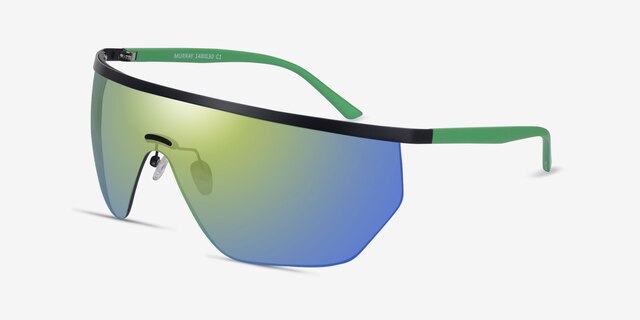 Murray Black MetalSunglass Frames from EyeBuyDirect, Angle View