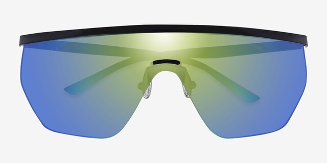 Murray Black MetalSunglass Frames from EyeBuyDirect, Closed View