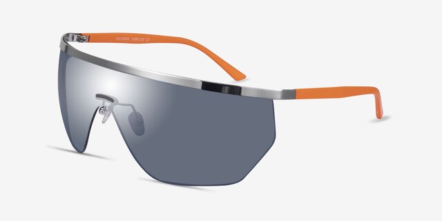 Murray Silver MetalSunglass Frames from EyeBuyDirect, Angle View