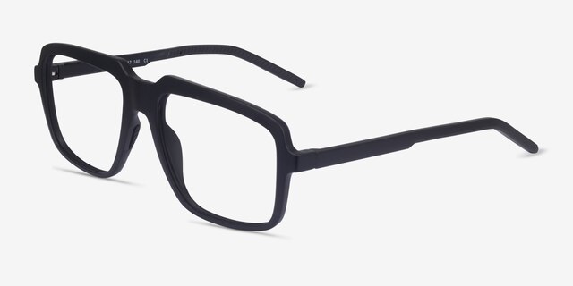 Spears Black PlasticEyeglass Frames from EyeBuyDirect, Angle View