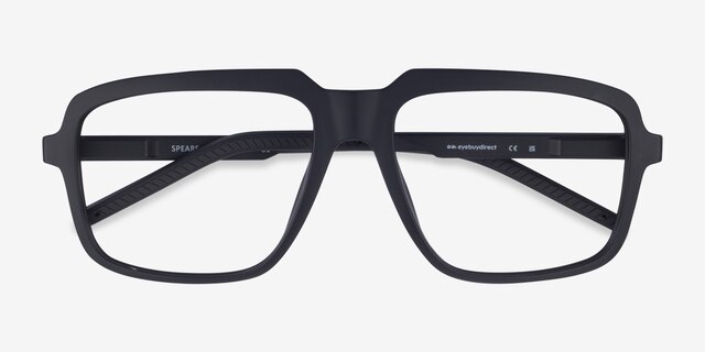 Spears Black PlasticEyeglass Frames from EyeBuyDirect, Closed View