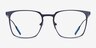Williams Navy MetalEyeglass Frames from EyeBuyDirect, Front View
