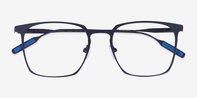 Williams Navy MetalEyeglass Frames from EyeBuyDirect, Closed View