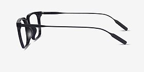 Woods Noir Acétate Montures de lunettes de vue d'EyeBuyDirect, Vue de Côté