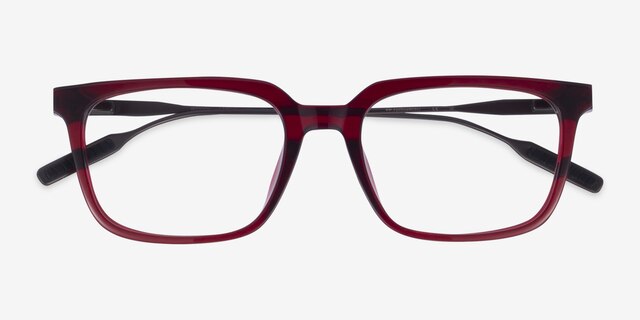 Woods Red AcetateEyeglass Frames from EyeBuyDirect, Closed View