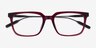 Woods Red AcetateEyeglass Frames from EyeBuyDirect, Closed View