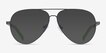 Spalding Black MetalSunglass Frames from EyeBuyDirect, Front View