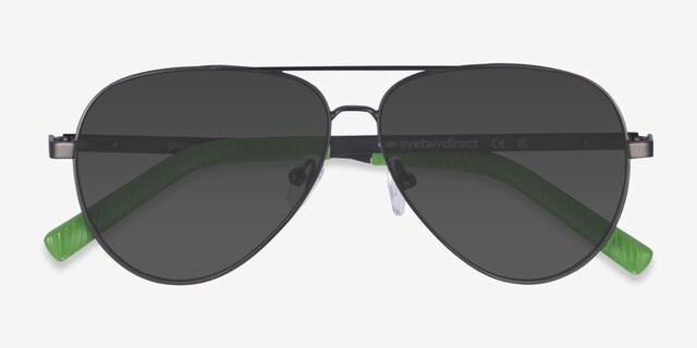 Spalding Black AcetateSunglass Frames from EyeBuyDirect, Closed View