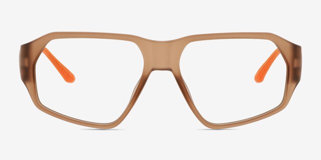 Chase Matte Brown Eco-friendlyEyeglass Frames from EyeBuyDirect, Front View