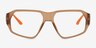 Chase Matte Brown Matériaux biosourcésMontures de lunettes de vue d'EyeBuyDirect, Vue de Face