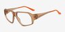 Chase Matte Brown Matériaux biosourcésMontures de lunettes de vue d'EyeBuyDirect, Vue d'Angle