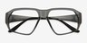 Chase Gris Matériaux biosourcésMontures de lunettes de vue d'EyeBuyDirect, Vue Rapprochée
