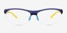 Striker Matte Blue Alternative MaterialsEyeglass Frames from EyeBuyDirect, Front View