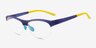 Striker Matte Blue Alternative MaterialsEyeglass Frames from EyeBuyDirect, Angle View