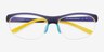 Striker Matte Blue Alternative MaterialsEyeglass Frames from EyeBuyDirect, Closed View