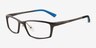 Landon Matte Gray Aluminium AlloyEyeglass Frames from EyeBuyDirect, Angle View