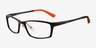 Landon Matte Black Aluminium AlloyEyeglass Frames from EyeBuyDirect, Angle View