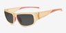 Slater Matte Beige Eco-friendlySunglass Frames from EyeBuyDirect, Angle View