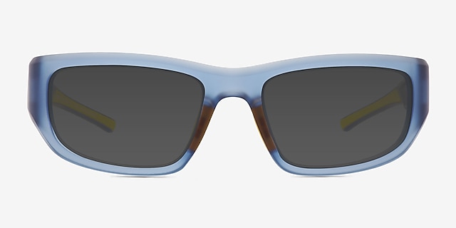 Slater Matte Blue Éco-responsableSoleil de Lunette de vue d'EyeBuyDirect, Vue de Face